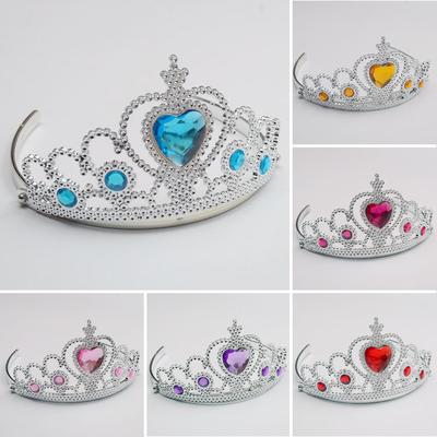 1pcs Straight Hair Headband Headband Children'S Holiday Birthday Party Hair Accessories Princess Crown Queen Headband Plastic Dress Up