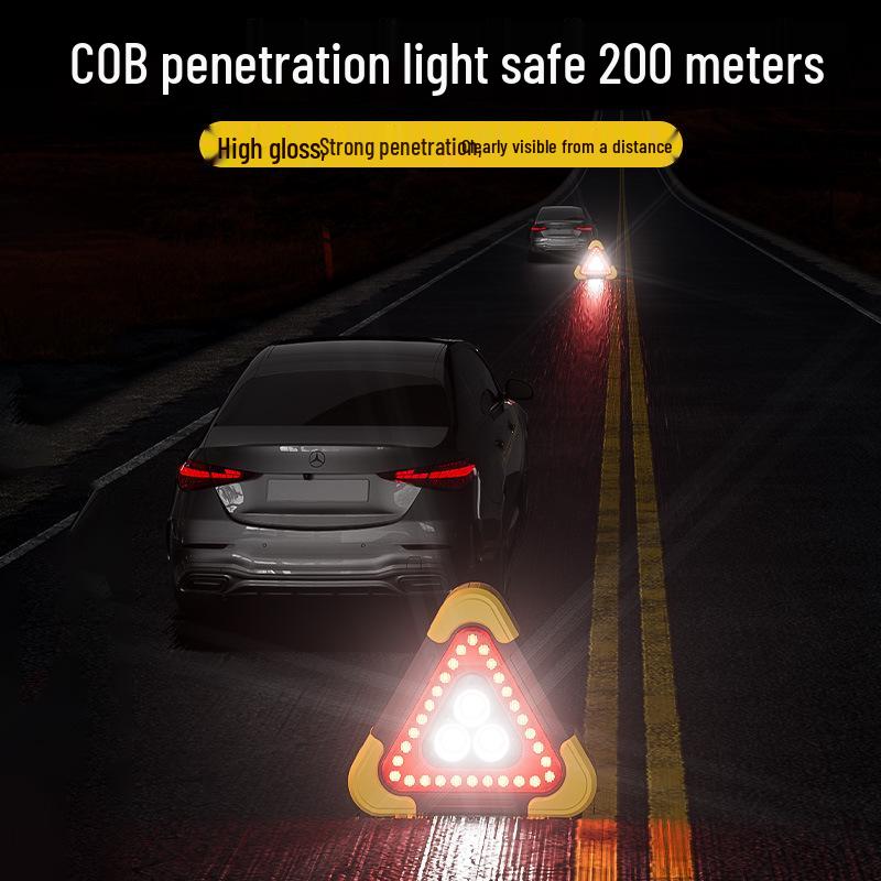 Solar Reflective Emergency Triangle Warning Light