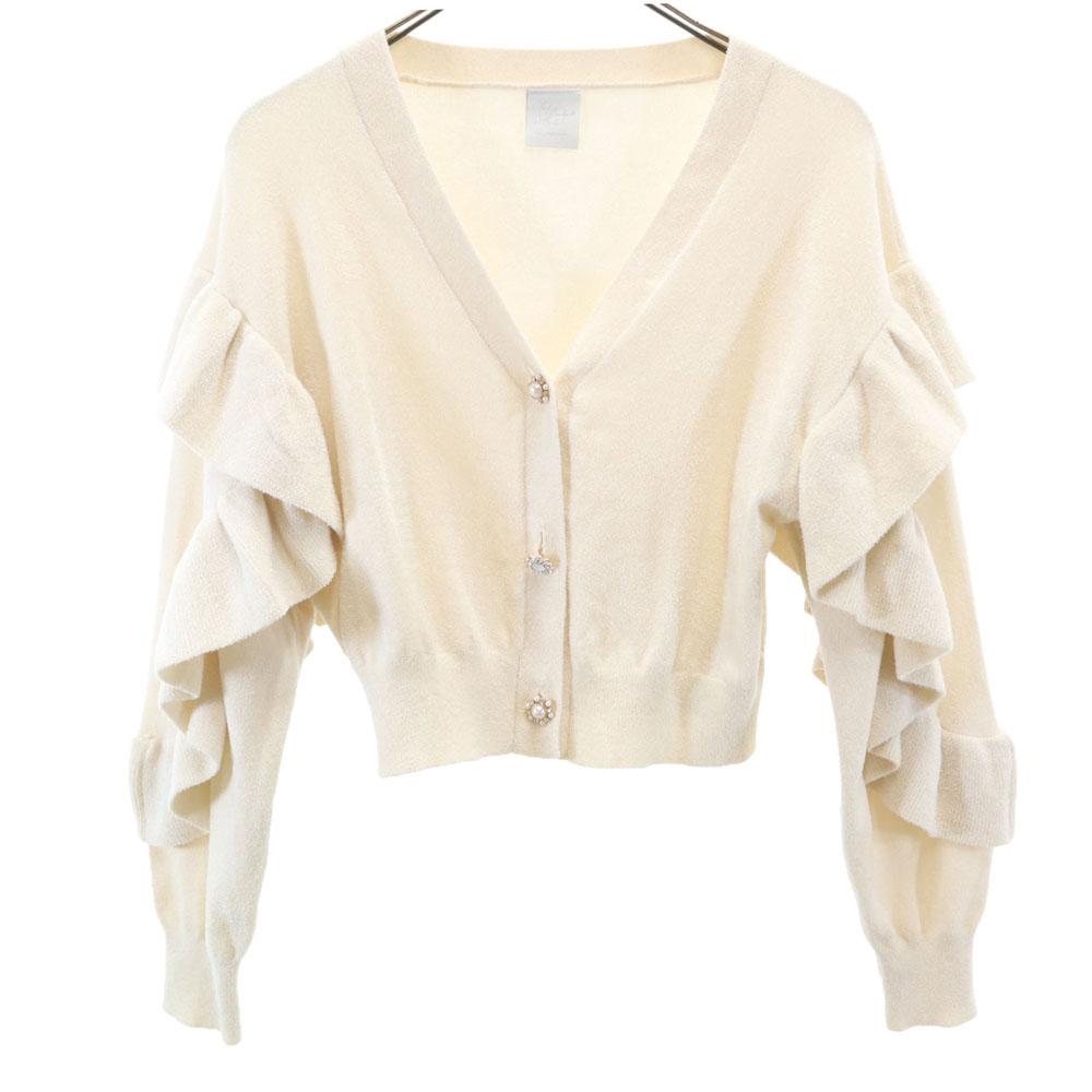 gelato pique Alphonse Mucha Collaboration Long Sleeve Frill Cardigan Women Used