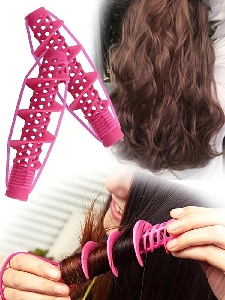 2 Stück/Set Haarwickler Spiral Locken DIY Werkzeug Magische Haarpflege Friseur Keine Hitze Keine Klemmen Styling Lockenwickler