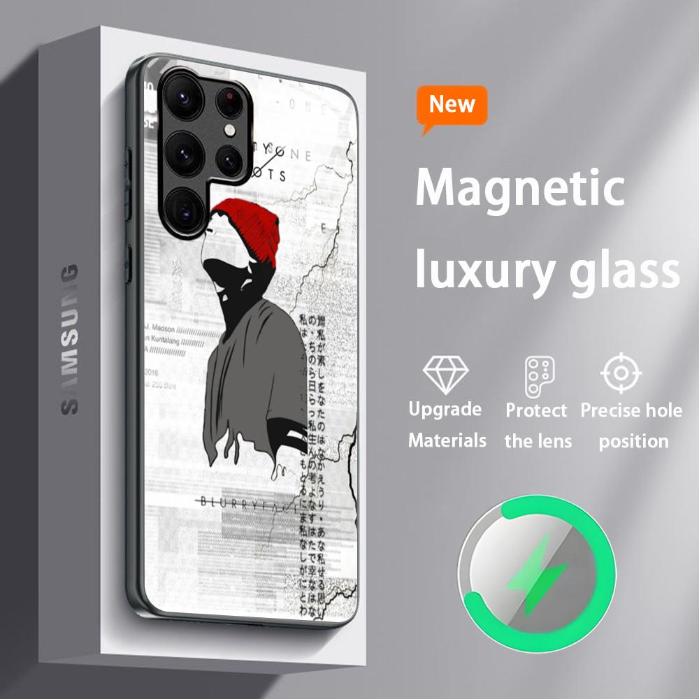 

Popular Twenty ONE P-PilotES Phone Case For Samsung S25 S24 S23 S22 S21 S20 Plus Ultra Note20 Glass Magnetic Case Samsung S24