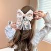 Embroidered Bow Hairpin Lace Hair Clip Sweet Back Of The Head Duckbill Clip  Hair Accessories For Girl Woman