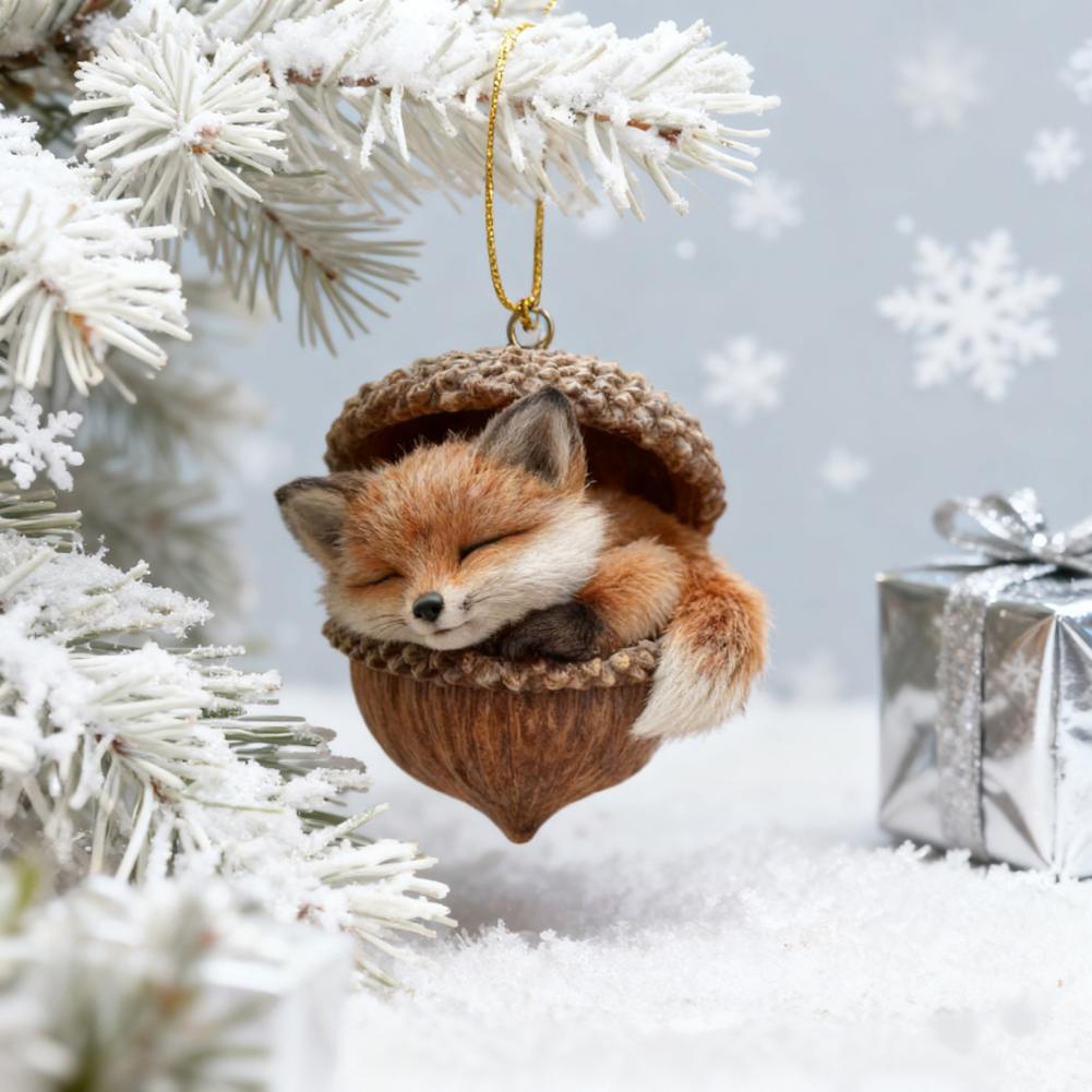 Forest Christmas Decorations Nature-inspired Holiday Ornaments 2d Forest Acorn Ornaments Woodland Creature Christmas for Home
