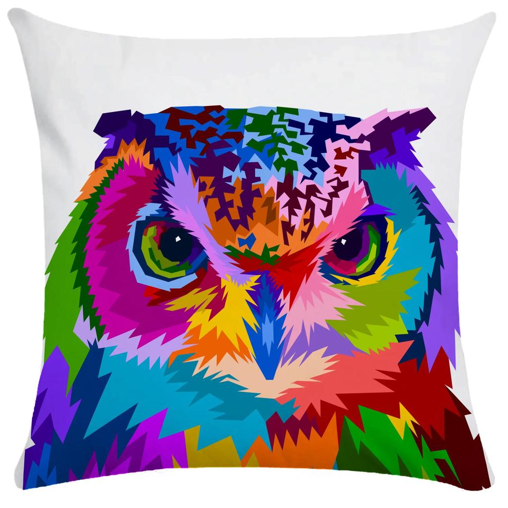 Sofa Bed Upholstery Home Decor Pillow Covers Bedroom Chair Decorative Colorful Animal