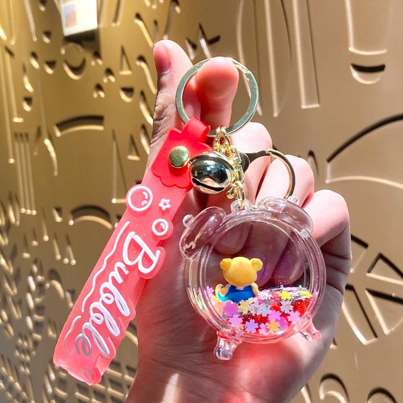 Acrylic Mahjong Sand Keychain - Elegant Car & Bag Pendant Gift