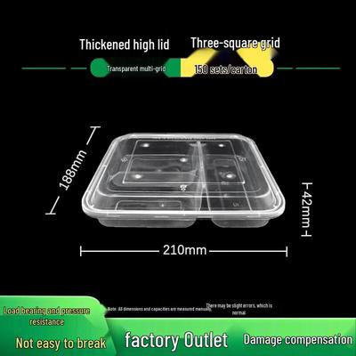 ZL Disposable 3-Compartment Microwaveable Food Container