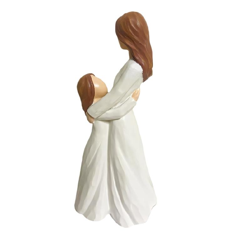Resin Mother Daughter Statue Mother and Daughter Hugging Figurines,Gift for Mom from Daughter,Desktop Shelf Decors 1