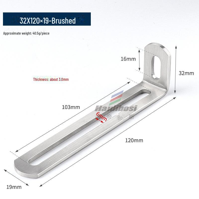Stainless Steel Adjustable L-Shaped 90° Angle Bracket Connector