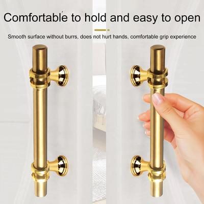 1pc Stainless Stee Gold Door Handle Cabinet Handle Solid Drawer Handle Kitchen Cabinet Knobs Furniture Hardware Accessory