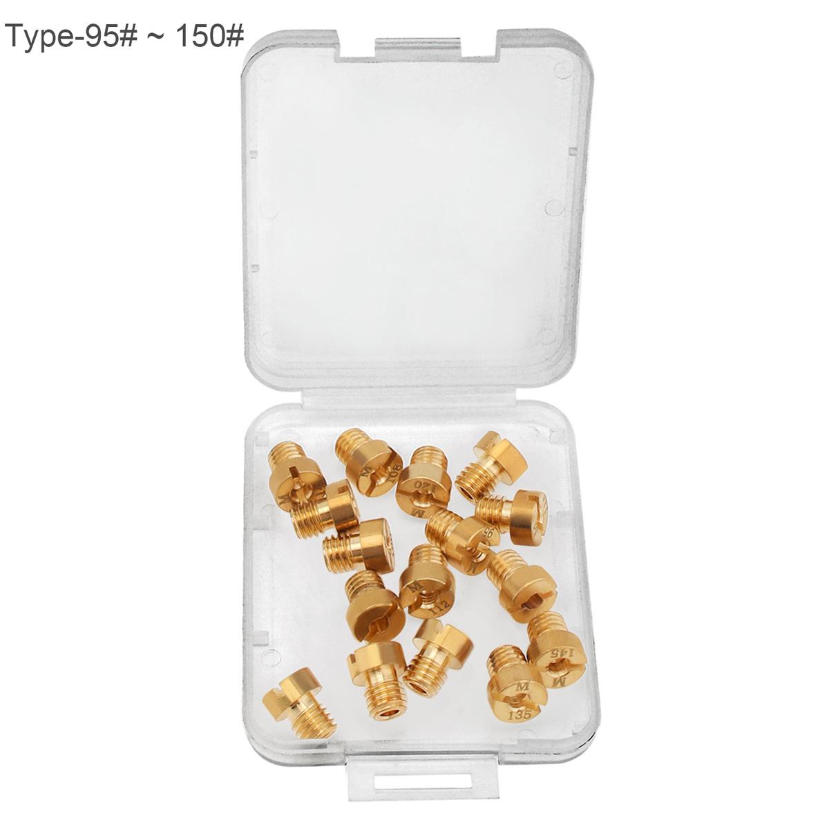 

16 шт. 5 мм основной жиклер карбюратора комплект подходит для Mikuni Vm22 Vm24 Vm26/125cc 150cc 200cc 250cc/грязный велосипед питбайк ATV 95# ~ 150#