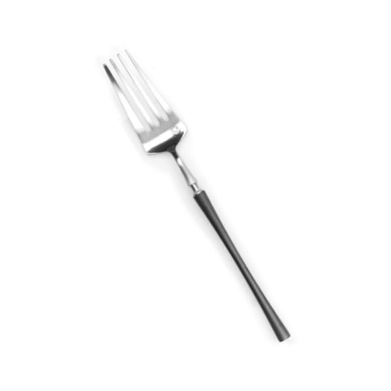 Belle Silver Black Dessert Fork Cutlery Set