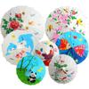 1Pc 20/30/40/60/84Cm Paper Umbrella Blank Diy Handmade Painting Supplies Long-Handle Blank Pography Prop