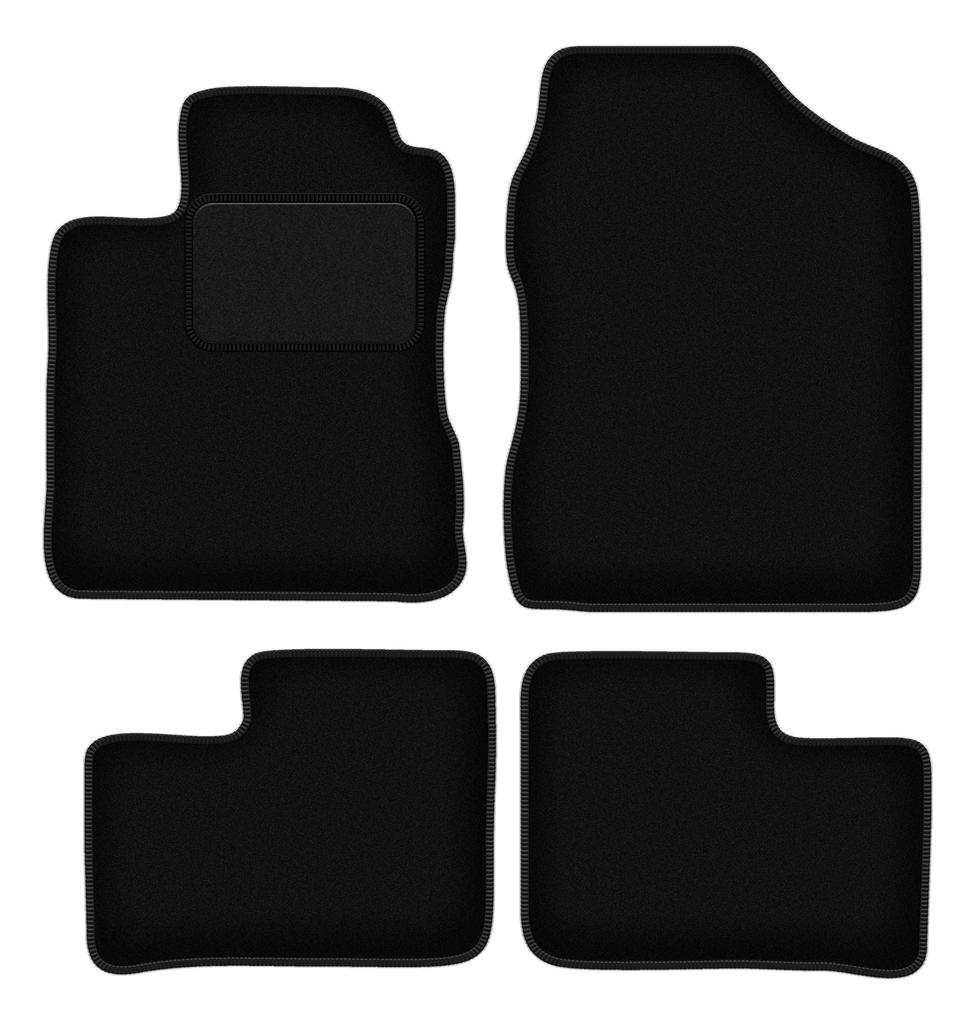 Black velour floor mats for: Daihatsu Cuore VI hatchback (2003-2007)