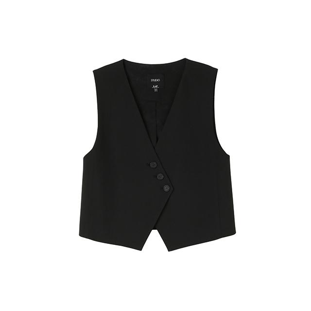 LAP Three-Button V Crop Vest Ar2Wv472