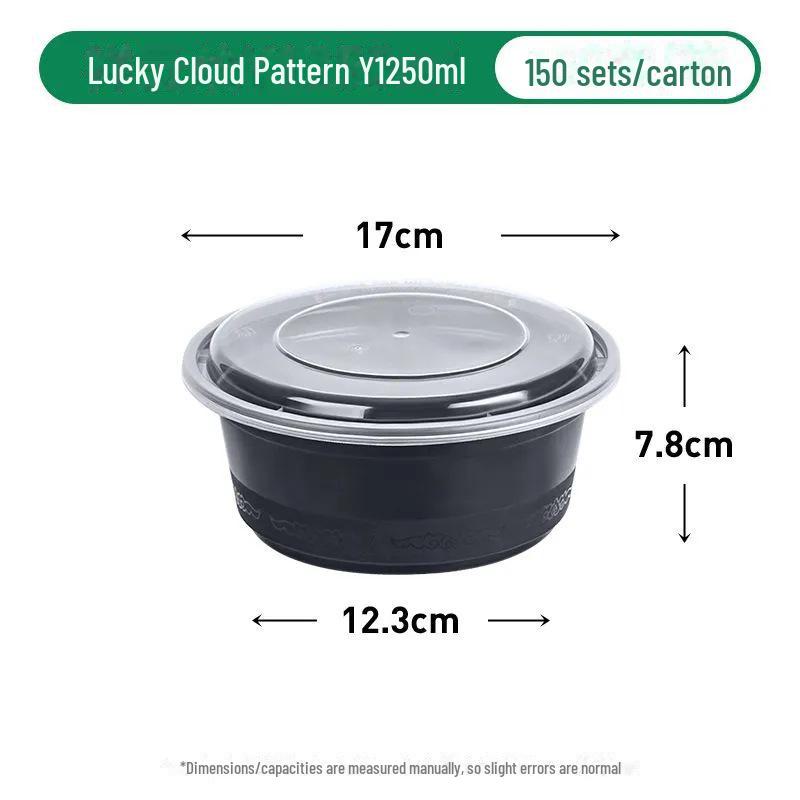 Food Grade Disposable Takeaway Boxes with Lids - Round & Rectangular for Fast Food, Free Shipping