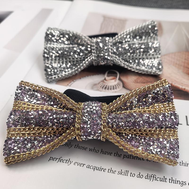 Papillon Uomo Impreziosito con Diamanti per Serata Formale in Materiale Ceramico
