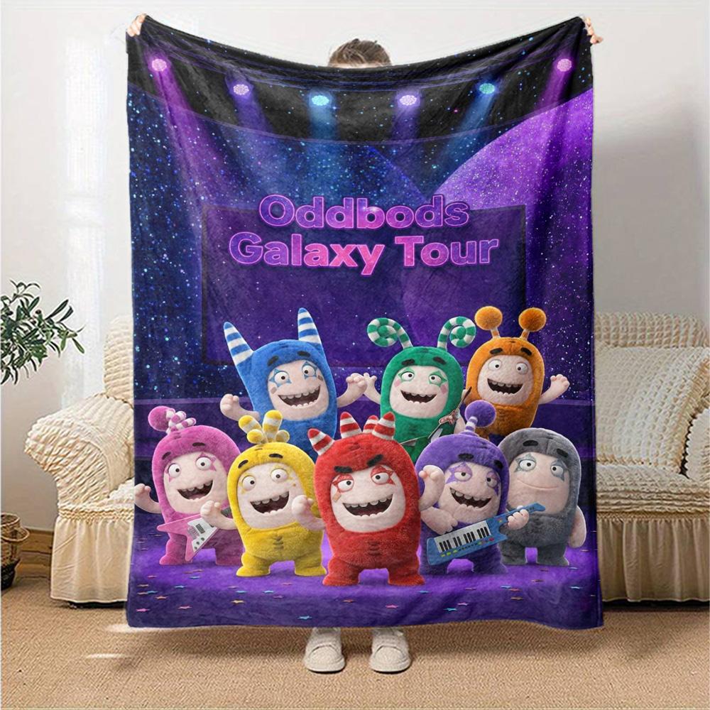 Coperta in Flanella con Stampa Oddbods Alta Qualità Calda Confortevole Coperta per Tutte le Stagioni Perfetta per Regali Decorazione per la Casa