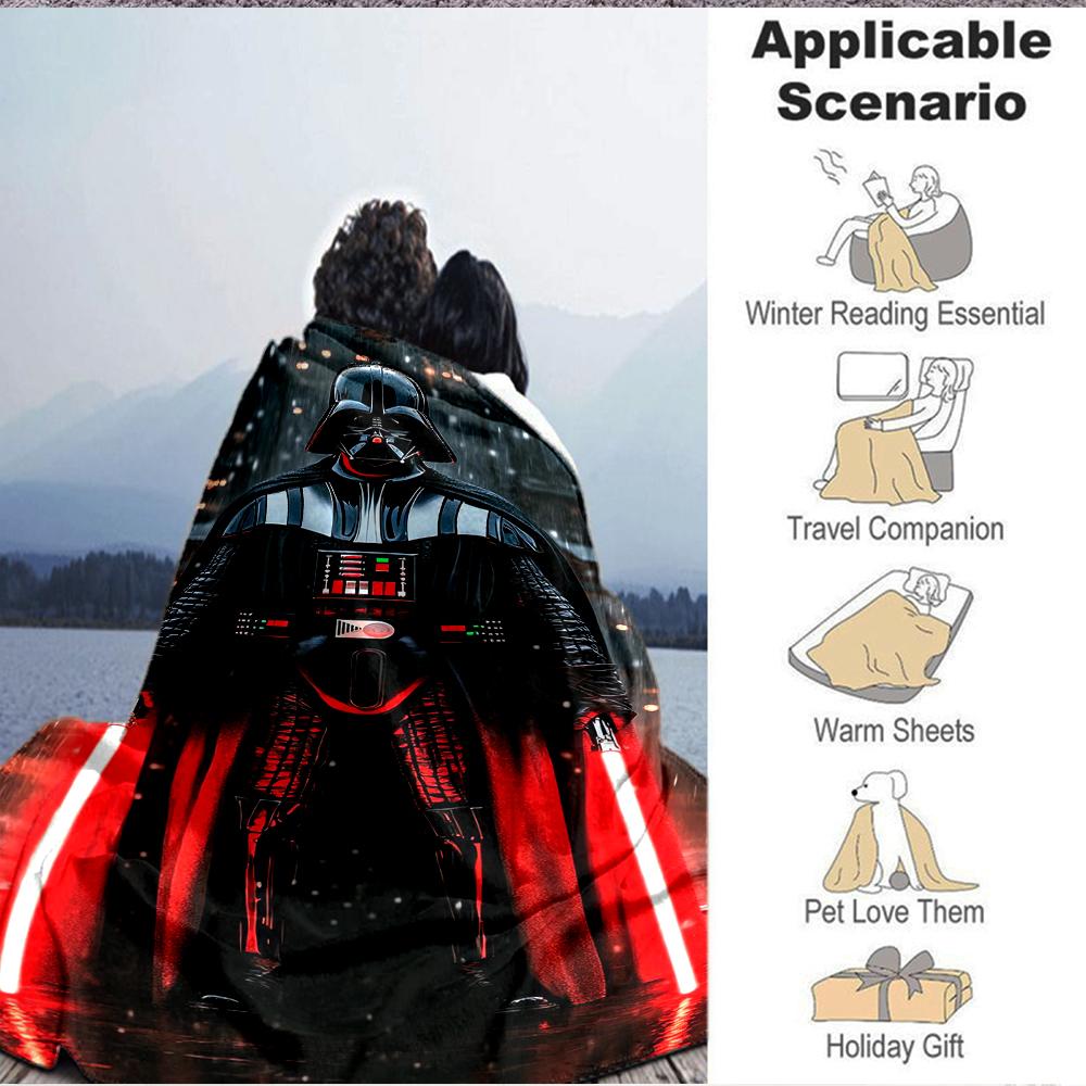 1Pc Dark Side Warrior Blanket Soft And Comfortable Casual Warm Camping Travel Christmas Halloween Xmas Gift M924199