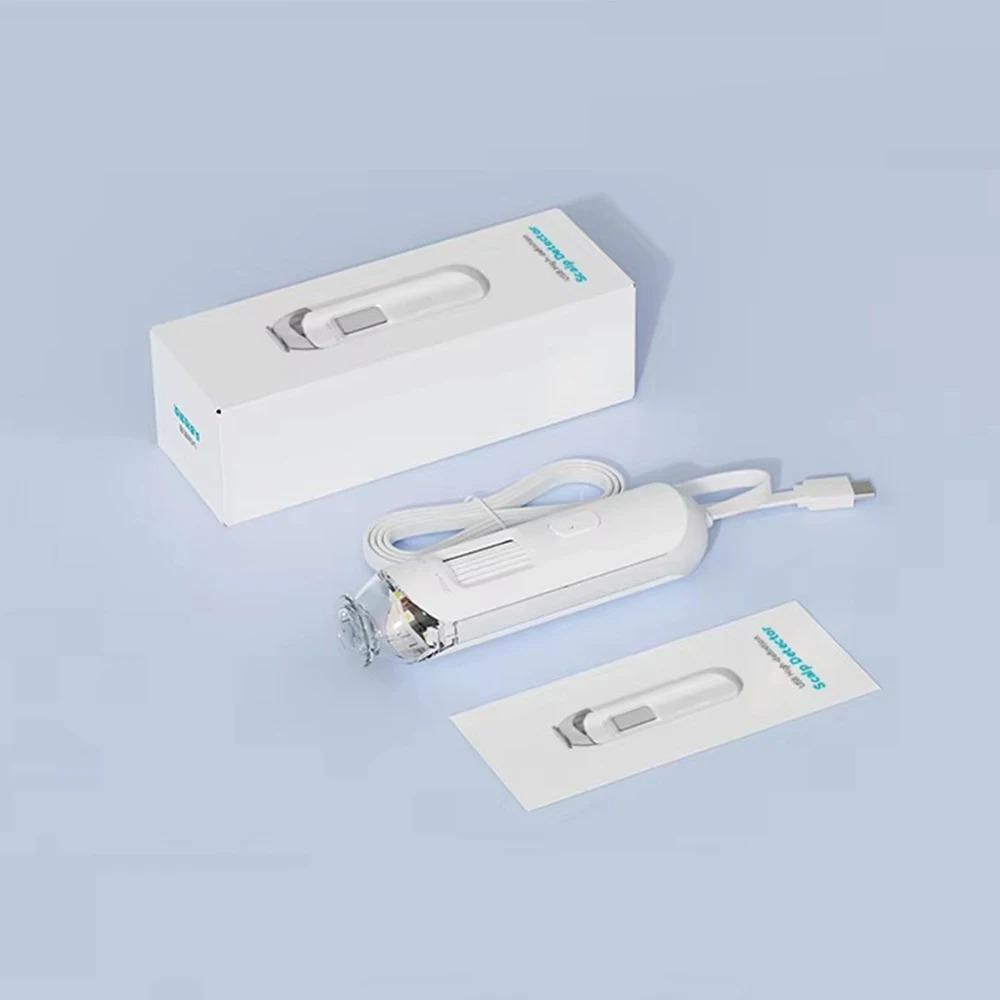 Electron Scalp Detection Pore Magnifier For Face Digital Microscope Camera Dermatoscope Skin Analyzer Machine Head Skin Analysis