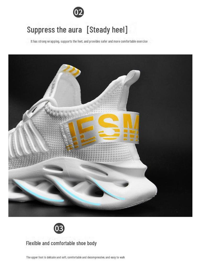 Jarní nová sportovní obuv Flyknit pro muže i ženy z roku 2024 s živým vysíláním, design s tlustou podrážkou, velká velikost pro páry, ideální na běhání.