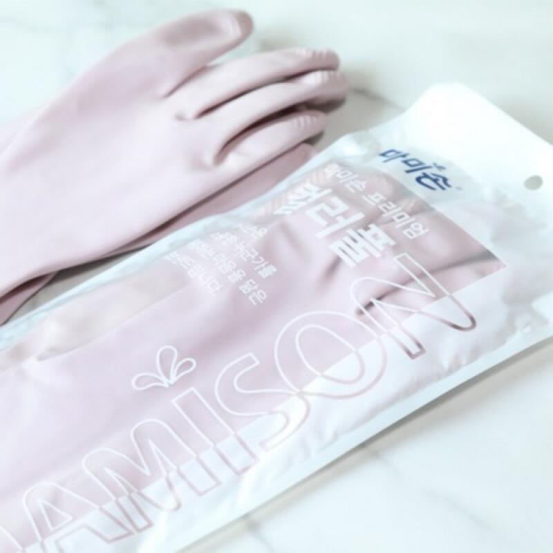 Mamison Colorful Rubber Gloves Large Pale Purple