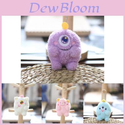 Cute Adorable Monster Plush Toy Keychain Soft Short Plush Material In Pink Blue Purple White