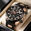 1 Stück Herren Sport Quarzuhr Großes Zifferblatt Armbanduhr Silikonarmband Datum Männlich Business Casual Uhr Geschenk