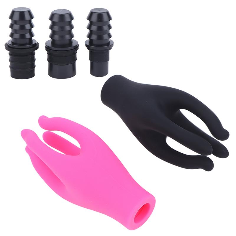 3 Sizes Fascia Massager Head Massage Gun Heads With 4 Fingers Artificial Hand Silicone Head Washable Massage
