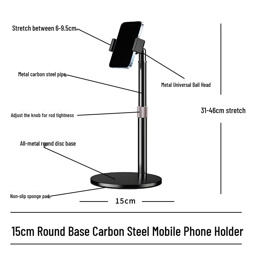 

Universal Retractable Metal Stand for Mobile Phones, iPads, and Tablets - Perfect for Live Broadcasts and Hands-Free Use