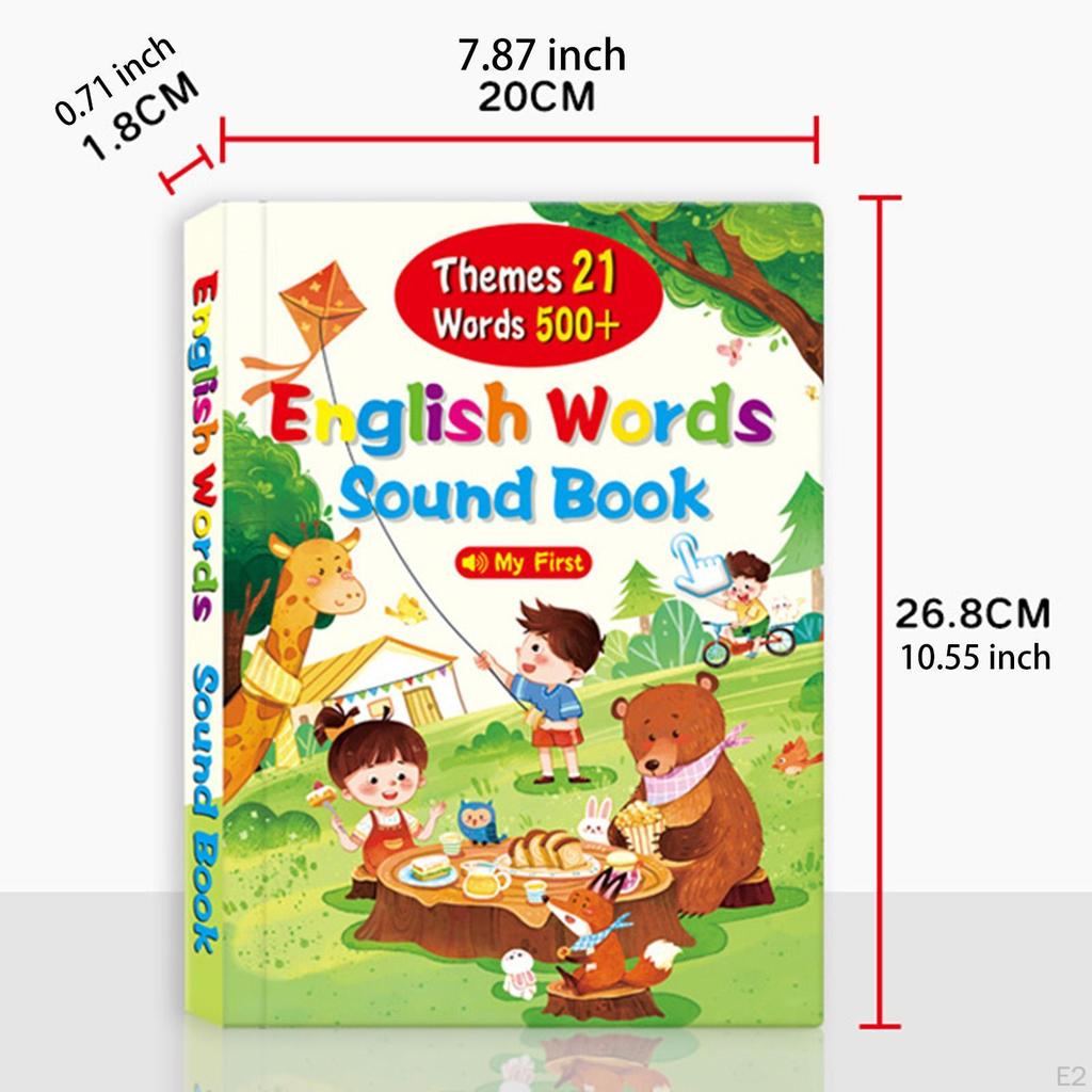 English Words Sound Book, Vocabulary Building, 21 Theme Interactive toy, Talking Book