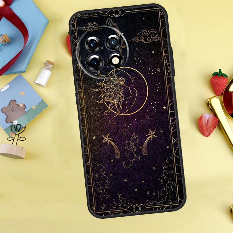 Crescent Moon Sun Cover For OnePlus 12 12R 13 13R 11 10 Pro 8T 10T OnePlus Nord CE 2 3 4 Lite N30 N20 N10 Case