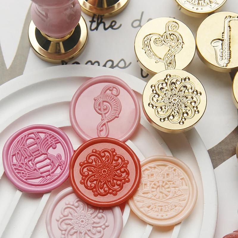 Wax Seal Stamp Retro Musical Instruments Art Vocal Pattern Stamp Replace Head DIY Scrapbooking Vintage Wedding Invitation Cards