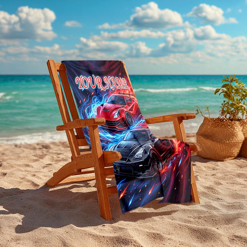 1PC Custom Name Dreams Ignite" Beach Towel Highly Absorbent And Sand-Resistant Towel for Swimming, Pool, Yoga, And Travel Lightweight