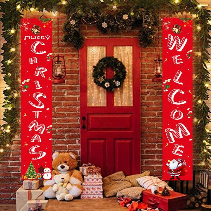 Christmas swag free shipping red and green Christmas holiday front door