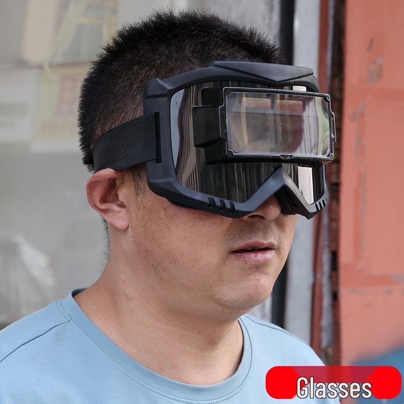 Auto Light-Adjusting Full-Face Welding Mask with Anti-Glare, Anti-Burn, Breathable Design, Heat Insulation, and Eye Protection.