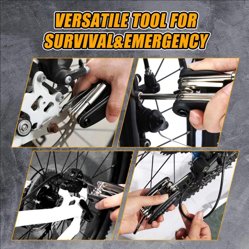 16 In 1 Bike Multitool Portable Multi-Functional Tools Emergency Maintenance Repair Cycling Mountain Bike Multitools For Bicycle