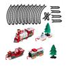 Electric Christmas Train Toys Railway Cars Racing Tracks With Music Santa Claus Christmas Tree Decoration Train Model Toys Gifts