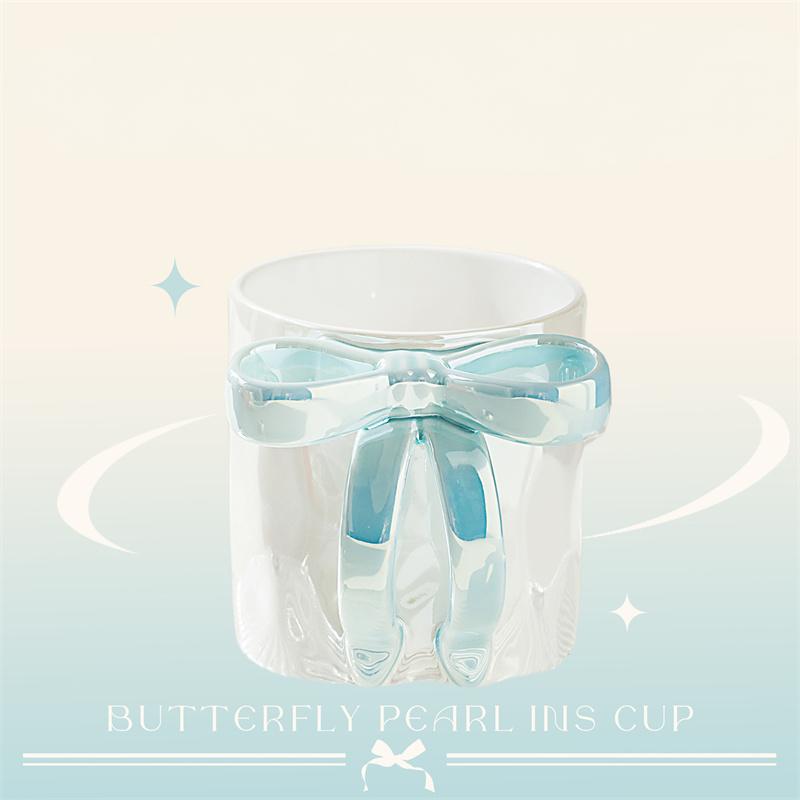 

Элегантная керамическая кружка с бантом в стиле легкой роскоши 301-400ml синий