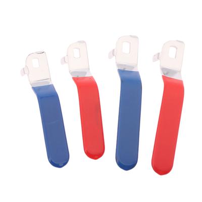 1Pcs Valve Handle Lever Handle Iron Chrome Plated Replacement Quarter Turn With Plastic Grip Blue For Dn20 Ball Valve