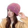 Women's Korean Fashion Mink Knitted Hat – Versatile Solid Color, Plus Velvet, Thickened, Cold-Proof Wool