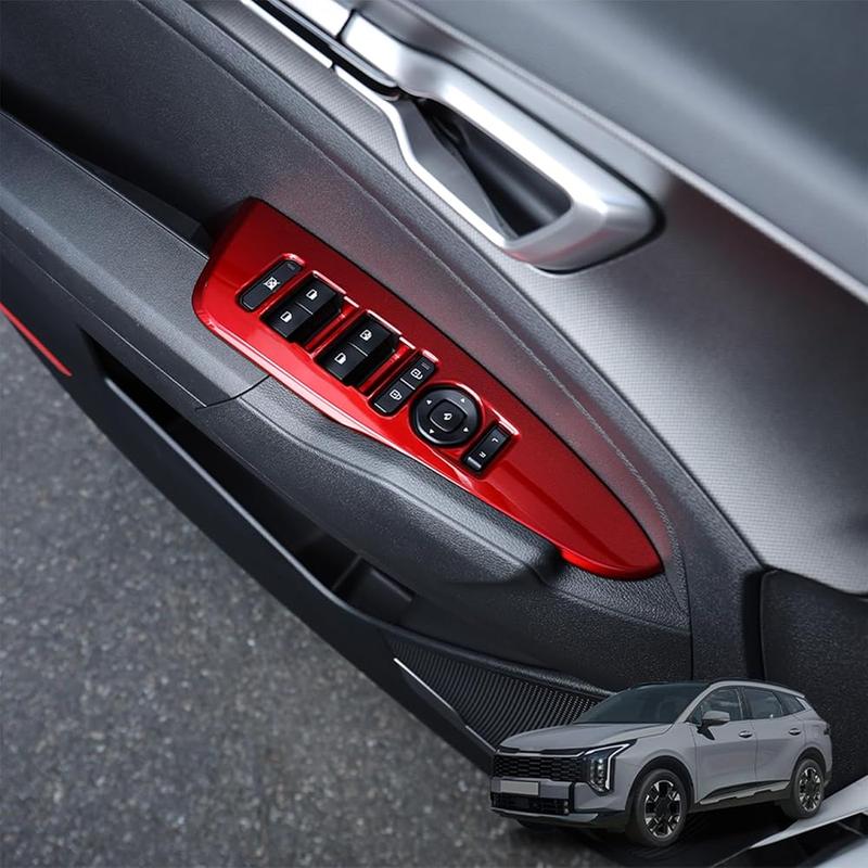 LHD/RHD For Kia Sportage NQ5 2026 Car Tuning 4PCS Window Door Lock Switch Button Covers Automotive Interior Accessories