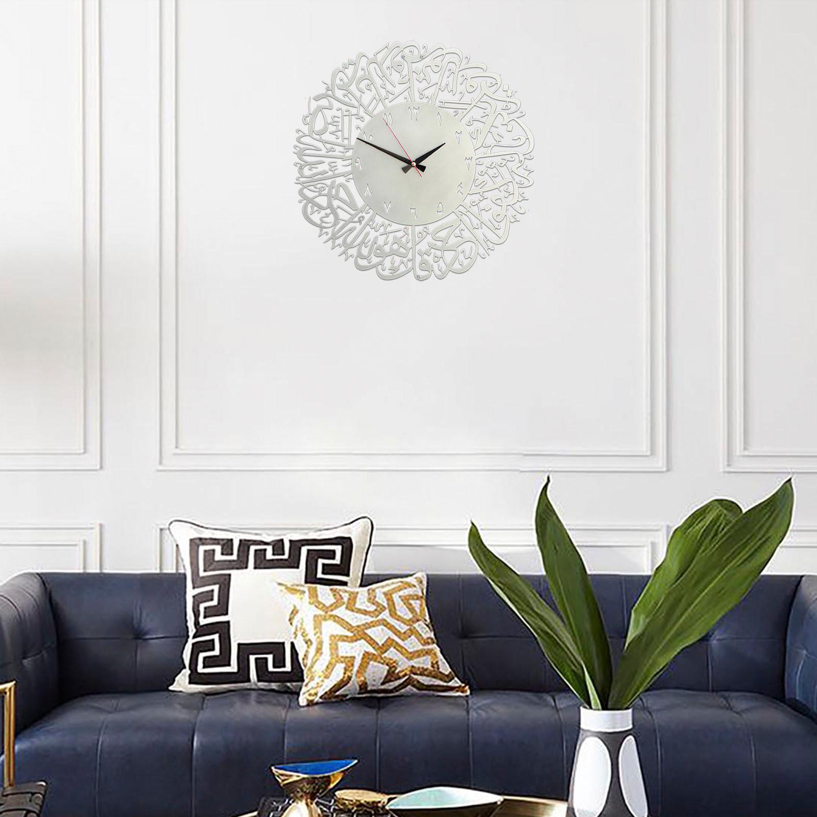 

Металлические исламские часы | Исламское Настенное Искусство, Исламский Домашний Декор, Исламский Декор серебряный