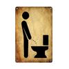 Toilet Wall Decoration Pub Vintage Metal Sign Home Funny Decor Toilet Tin Sign WC Lavatory Toilettes Wall Art Bathroom Restroom