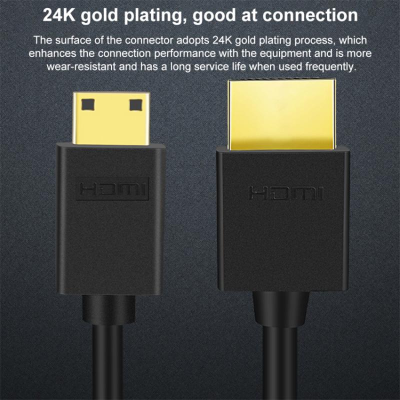 0.5m HDMI Male to Mini HDMI Male Cable 4K HD Video TV Projector Connection Cord