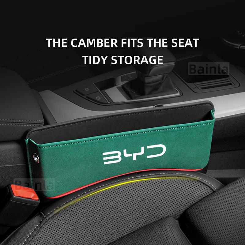 Customize car front seat gap filler organizer Storage Box suede, For BYD SHARK Han EV Seagull Dolphin DM-i Song Pro Max SEAL
