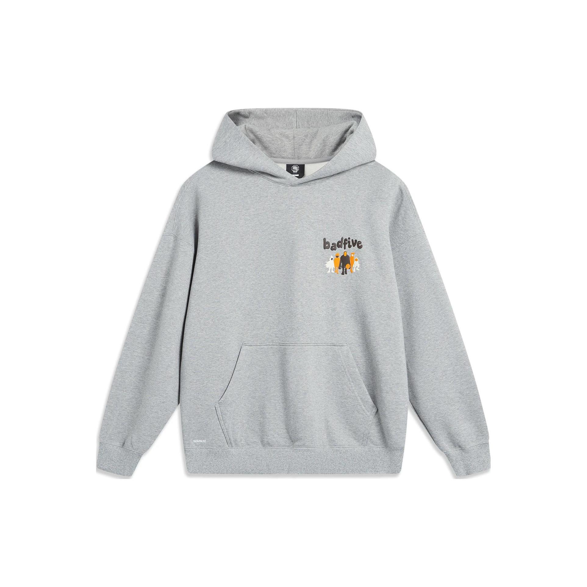 Li Ning BADFIVE Sweatshirt Unisex Heather Gray AWDT879-2 XXL