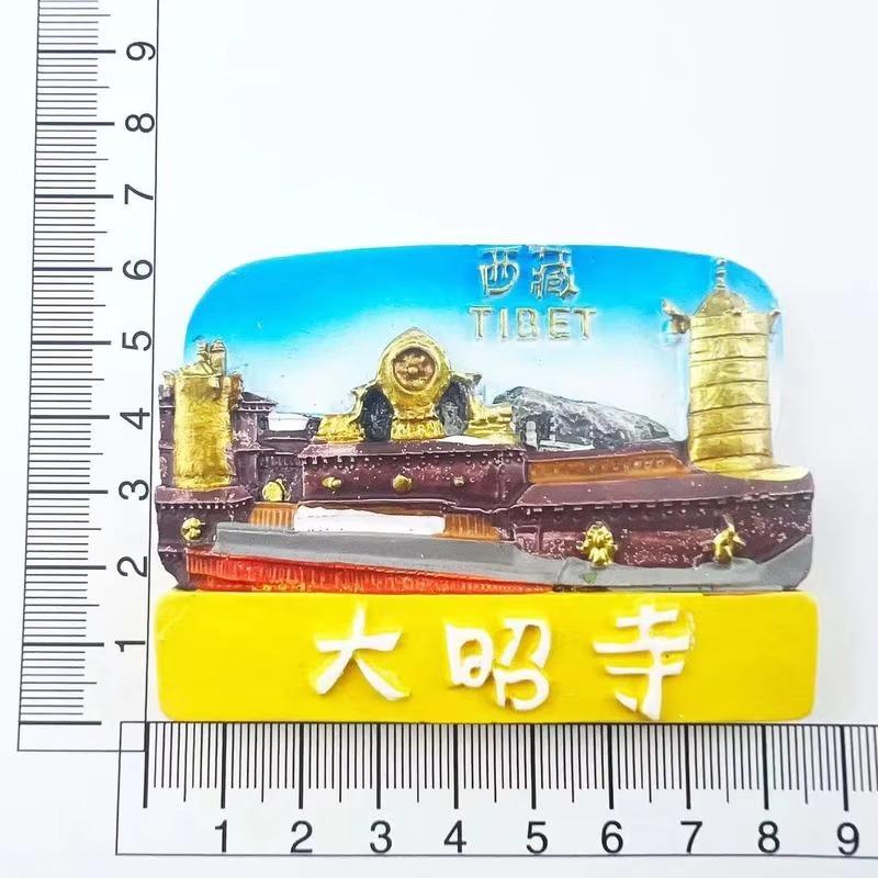 China Fridge Stickers Namtso Jokhang Temple Tourist Souvenirs XI An LijiangTibet Fridge Magnets Home Decor Wedding Gifts