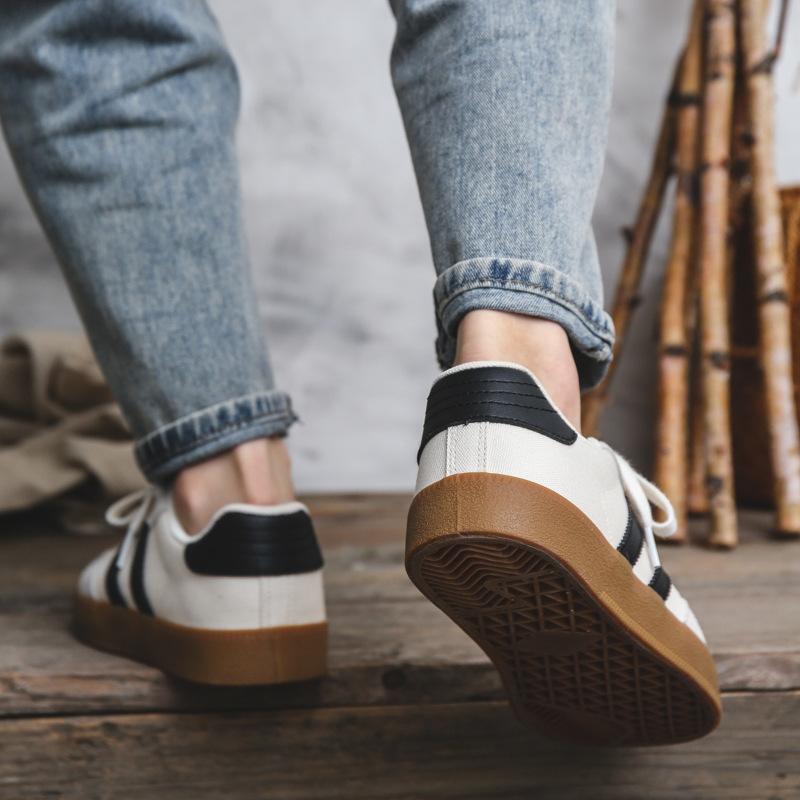Men's Shoes Trendy Summer Breathable Canvas Shoes Men's Korean Version Board Shoes Versatile German Training White Shoes
