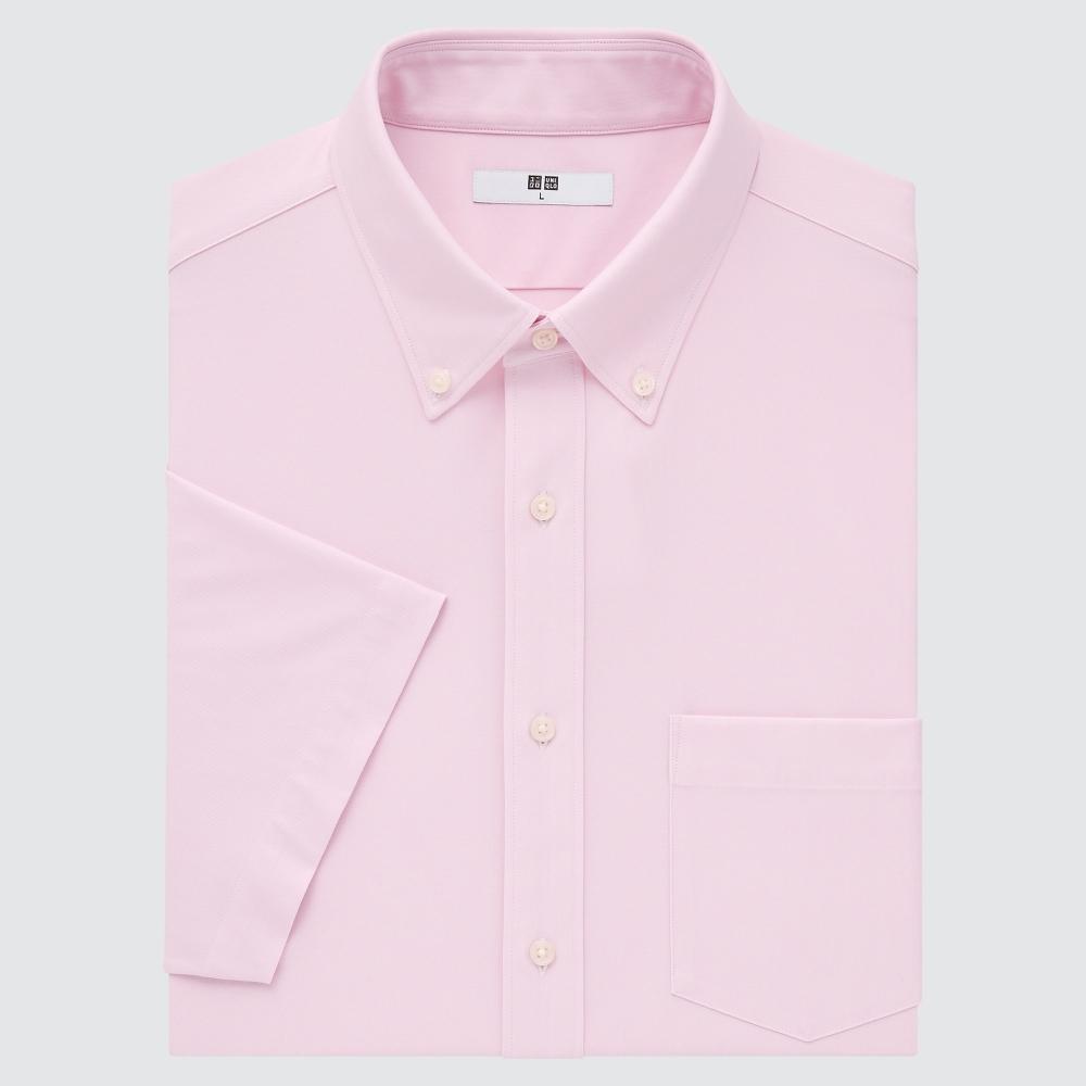 

UNIQLO JAPAN Рубашка из трикотажа Dry Non Iron с короткими рукавами и пуговицами