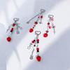 Fashion Strawberry Tassels Phone Charm Straps Car Keys Hanging Pendants Y2K Bag Decoration Lanyard Purse Accessories